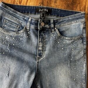Joseph Ribkoff Embellished Denim Jeans Size 28 Inseam 30 rise 10